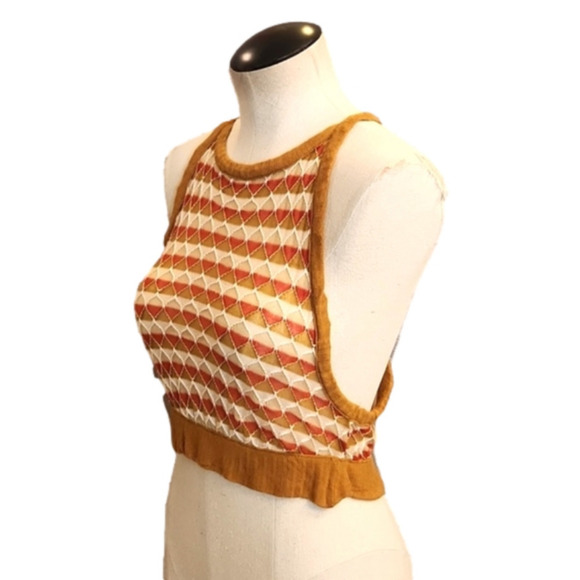 Womens Intimately Free People cropped sheer tank top size Medium. - Picture 1 of 14
